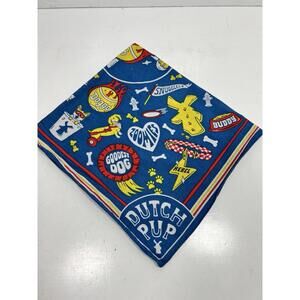 2023 Dutch Bros Pup Bandana National Dog Day Square blue scarf